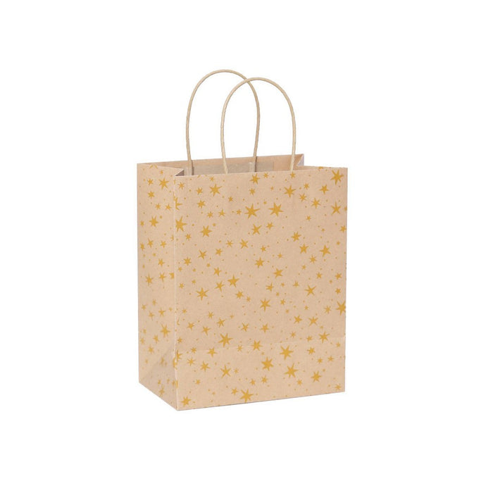 4pk Cub Gift Bags Foil Star Gold - Spritz