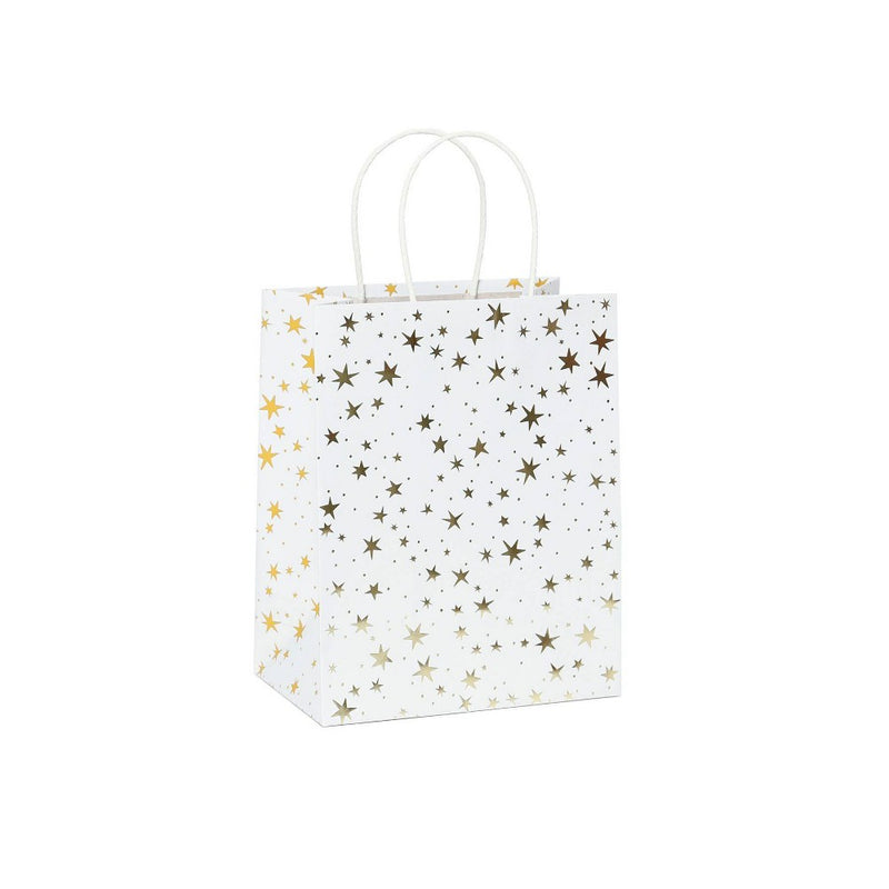 4pk Cub Gift Bags Foil Star Gold - Spritz