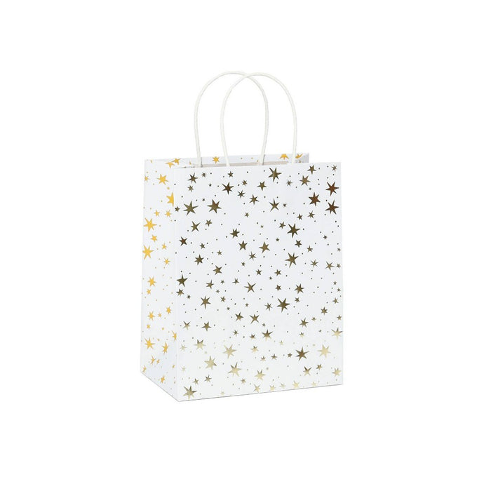 4pk Cub Gift Bags Foil Star Gold - Spritz