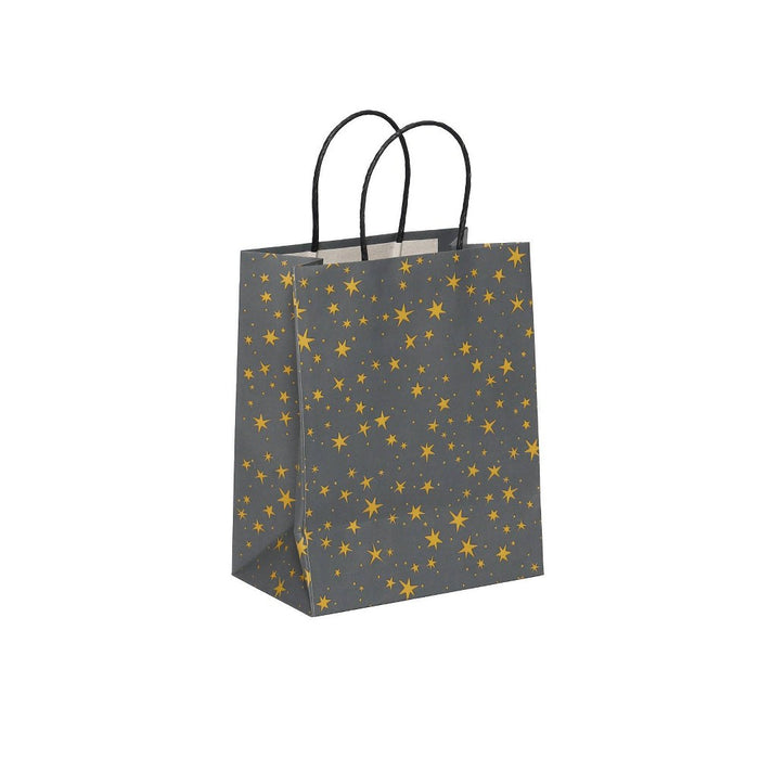 4pk Cub Gift Bags Foil Star Gold - Spritz