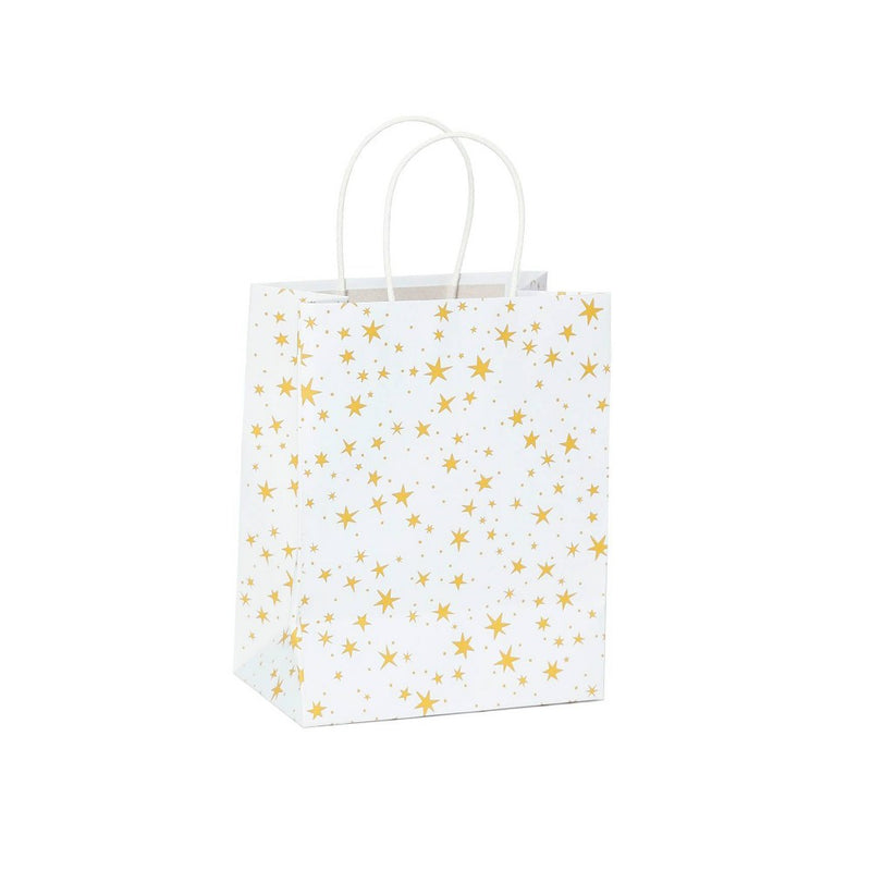 4pk Cub Gift Bags Foil Star Gold - Spritz