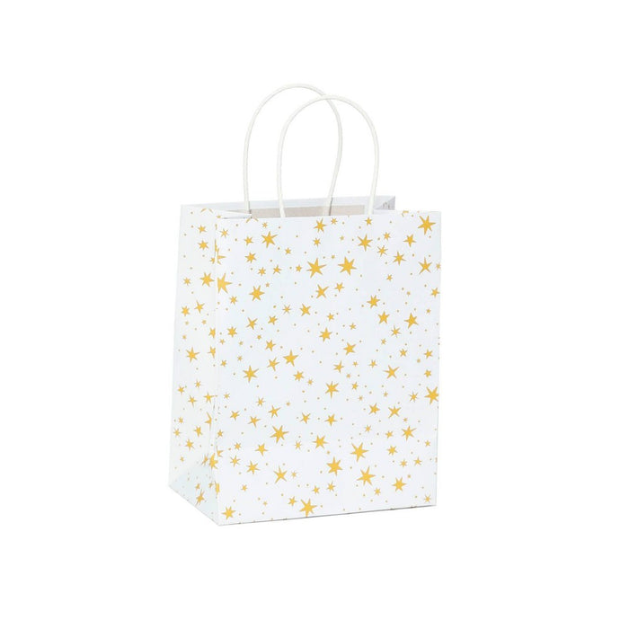 4pk Cub Gift Bags Foil Star Gold - Spritz