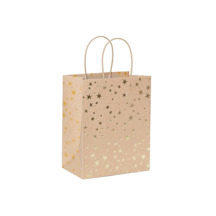 4pk Cub Gift Bags Foil Star Gold - Spritz