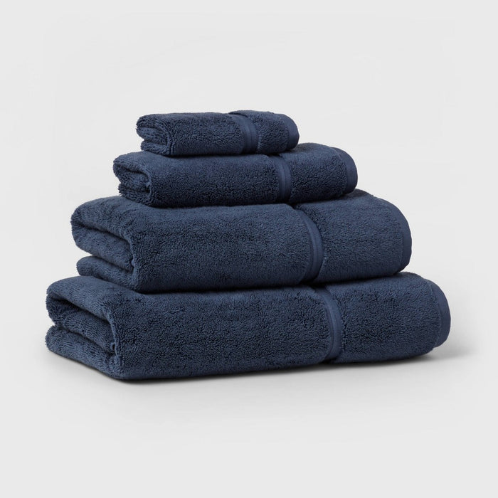 Oversized Spa Plush Bath Towel Navy - Threshold