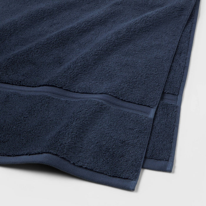 Oversized Spa Plush Bath Towel Navy - Threshold