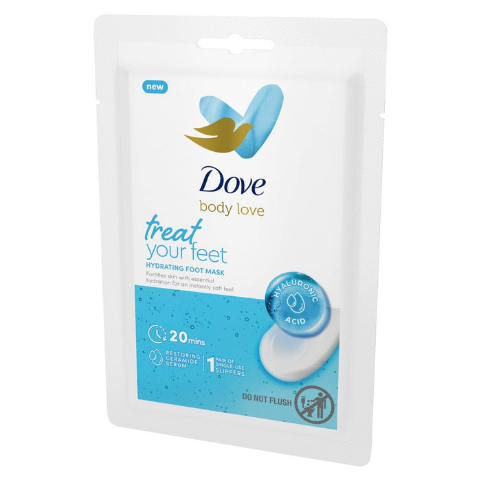 Dove Beauty Body Love Hydrating Foot Mask - 1 pair