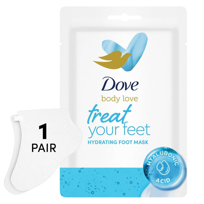 Dove Beauty Body Love Hydrating Foot Mask - 1 pair