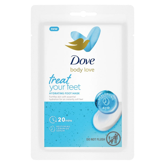 Dove Beauty Body Love Hydrating Foot Mask - 1 pair