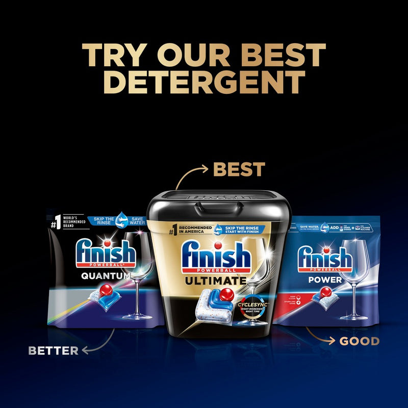 Finish Ultimate Dishwasher Detergent Tabs with CycleSync Technology - 17ct