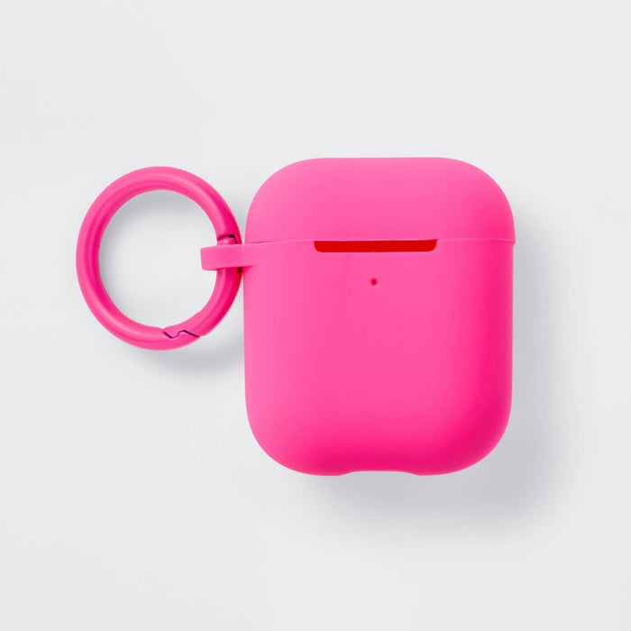 AirPod Gen 1/2 Recycled Silicone Case with Clip - heyday Neon Pink