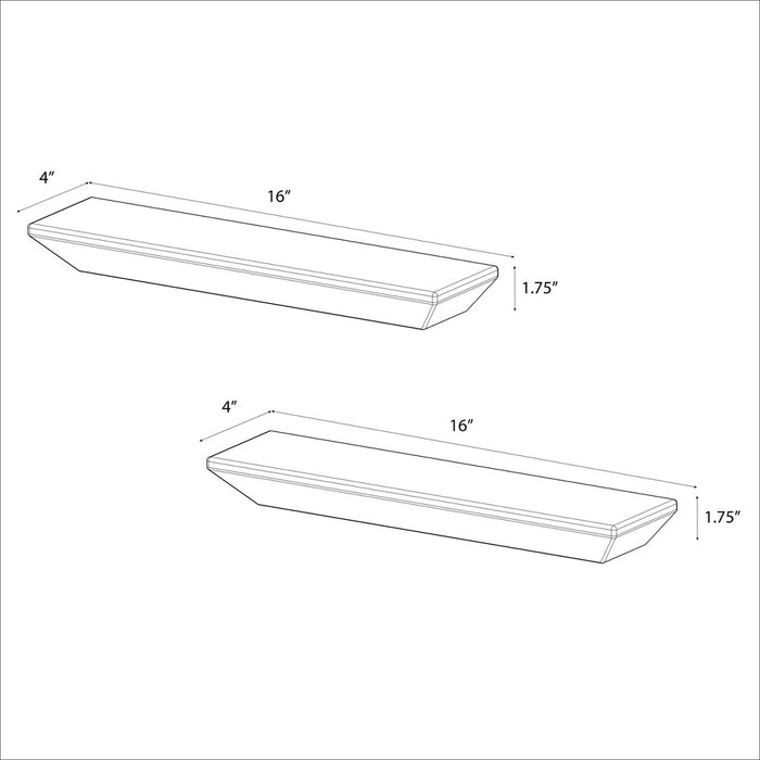 2pc Wedge Shelf Set White - Threshold