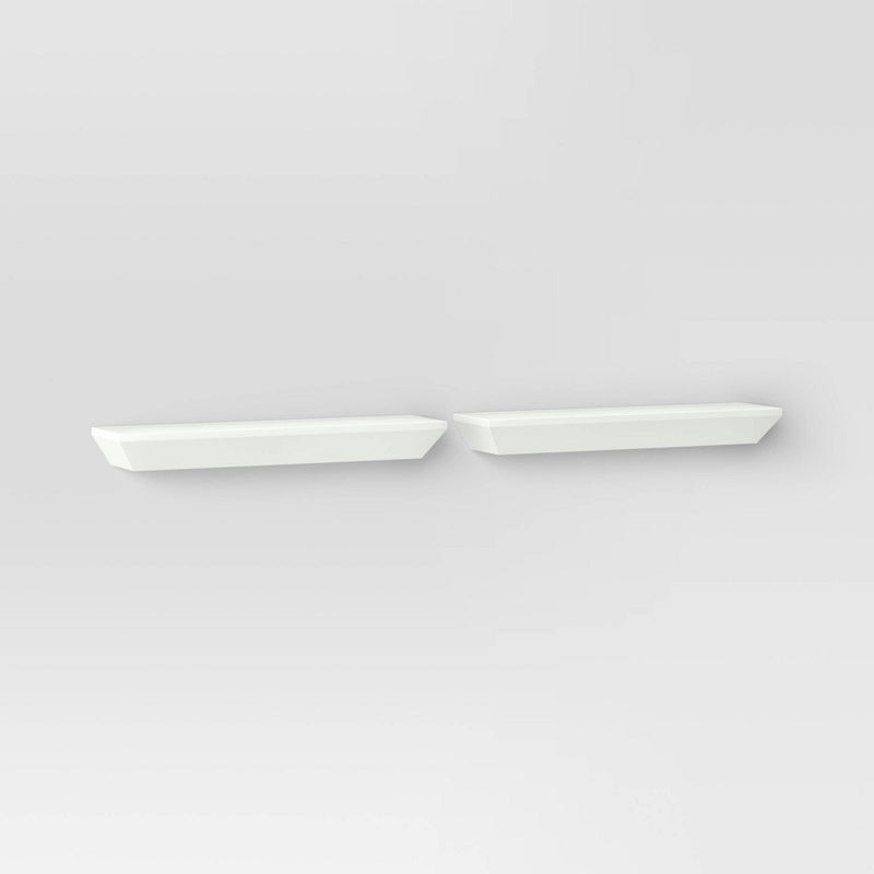 2pc Wedge Shelf Set White - Threshold
