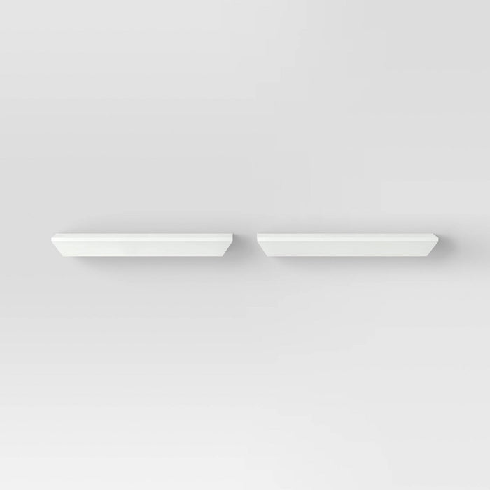 2pc Wedge Shelf Set White - Threshold