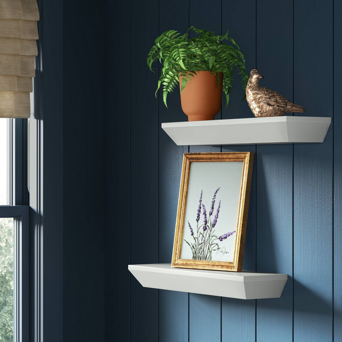 2pc Wedge Shelf Set White - Threshold