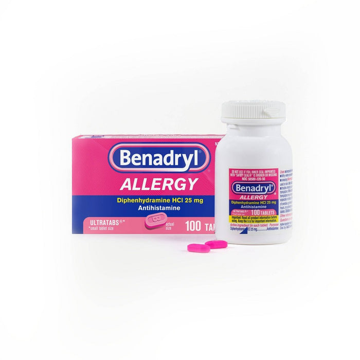 Benadryl Ultratab Allergy Relief Tablets - Diphenhydramine - 100ct