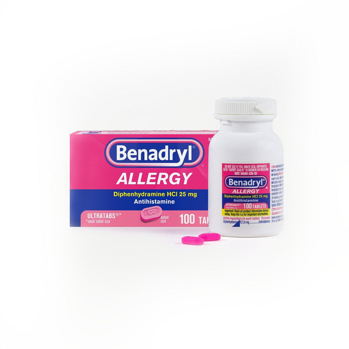 Benadryl Ultratab Allergy Relief Tablets - Diphenhydramine - 100ct