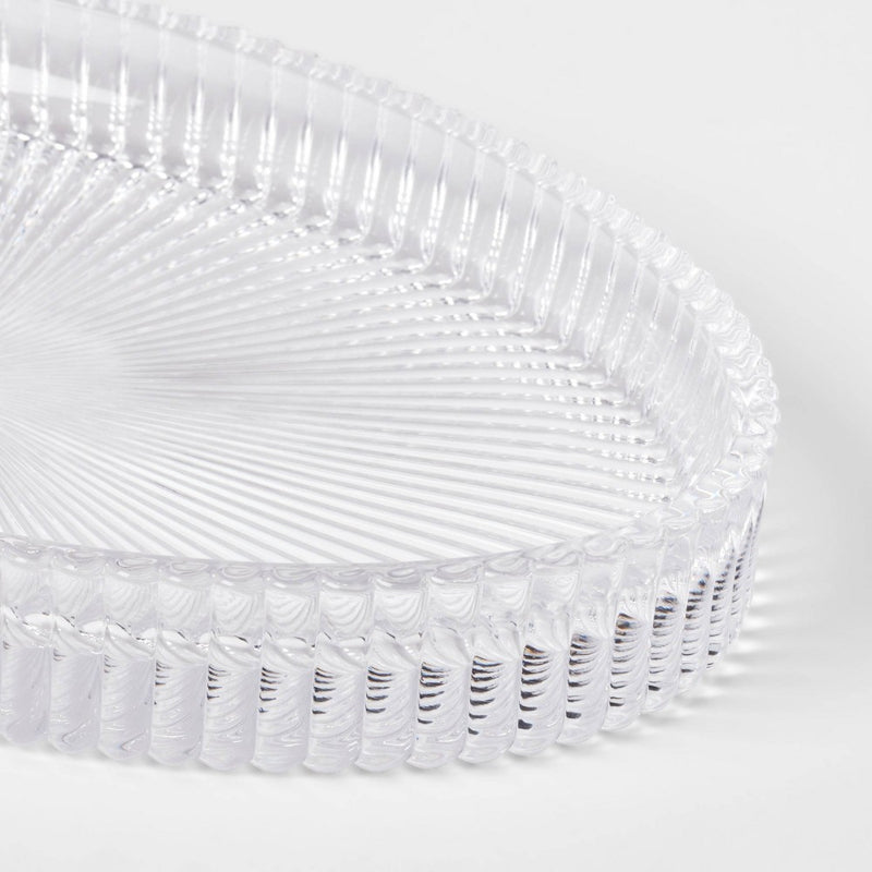 Ribbed Glass Vanity Tray Clear - Threshold