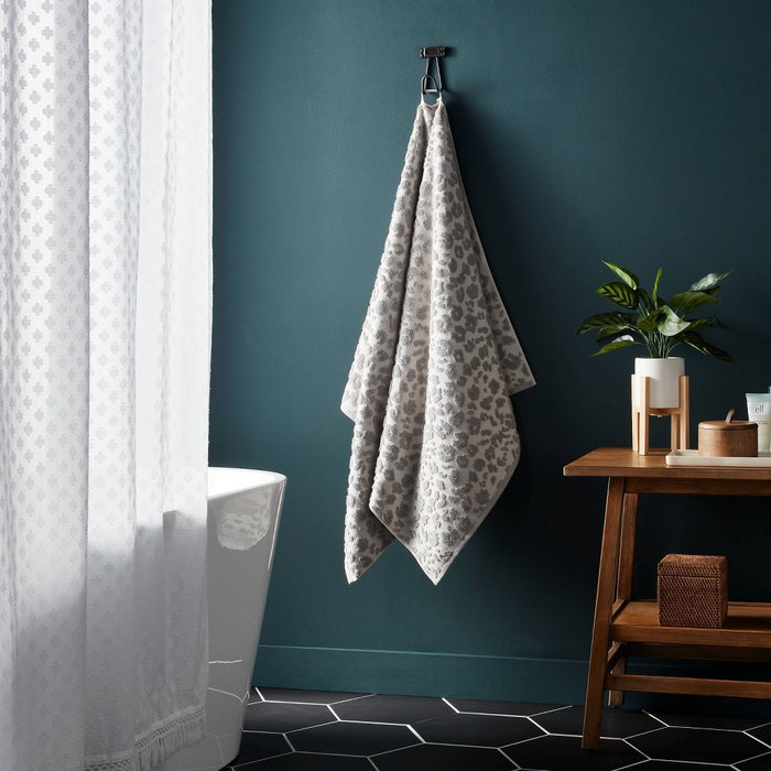 Oversized Performance Plus Bath Towel Light Leopard Gray - Threshold