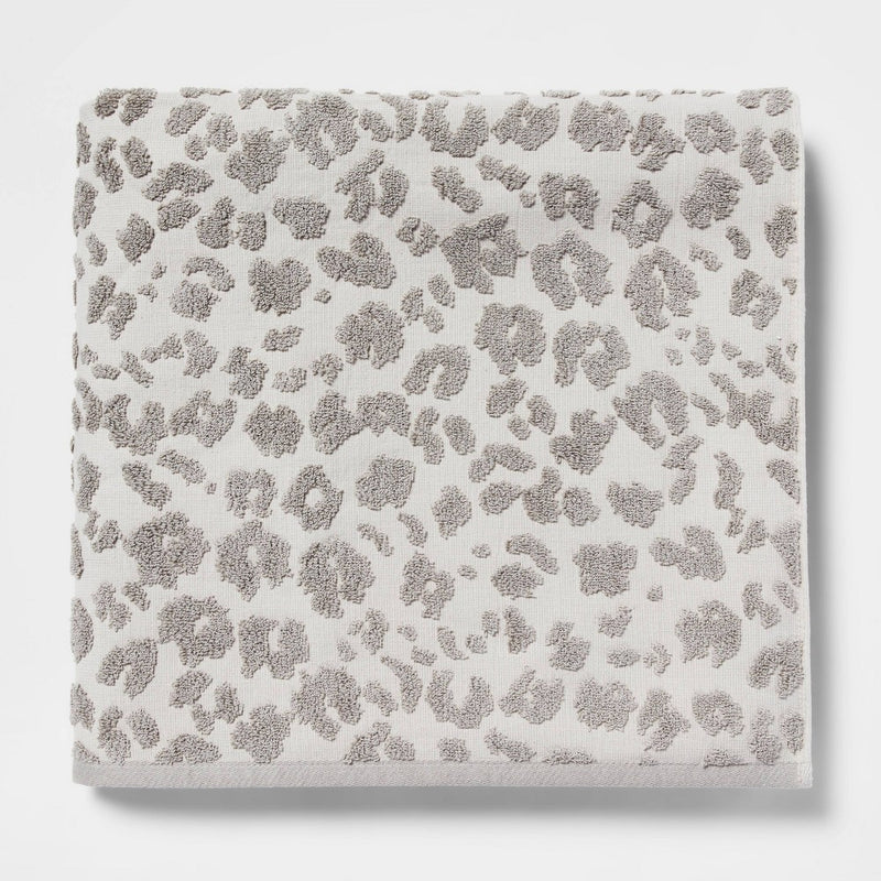 Oversized Performance Plus Bath Towel Light Leopard Gray - Threshold