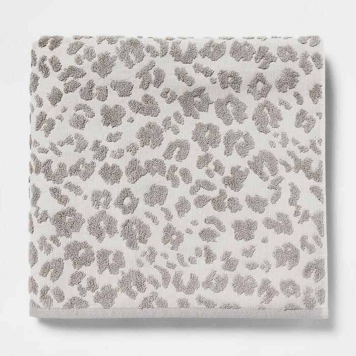 Oversized Performance Plus Bath Towel Light Leopard Gray - Threshold