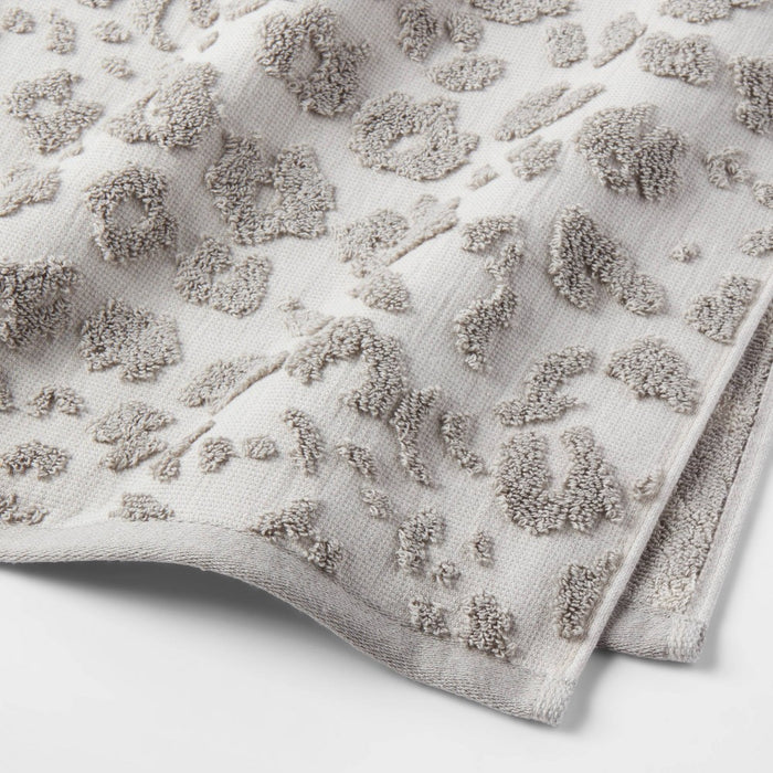Oversized Performance Plus Bath Towel Light Leopard Gray - Threshold