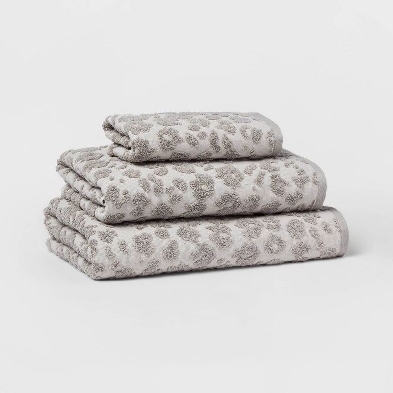 Oversized Performance Plus Bath Towel Light Leopard Gray - Threshold