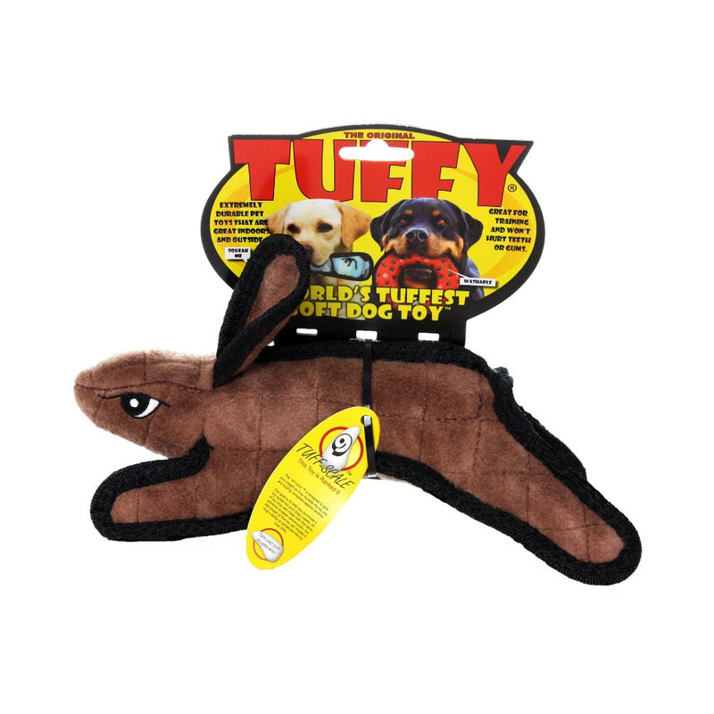 Tuffy Jr. Barnyard Rabbit Dog Toy - Brown