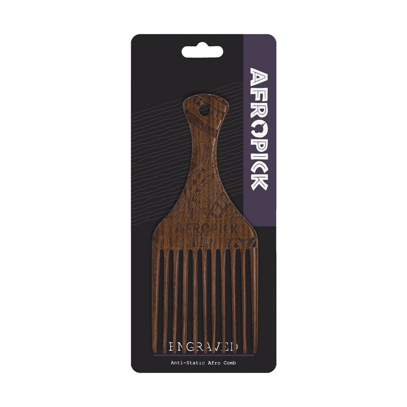 AFROPICK Hair Pick Engraved Hair Comb
