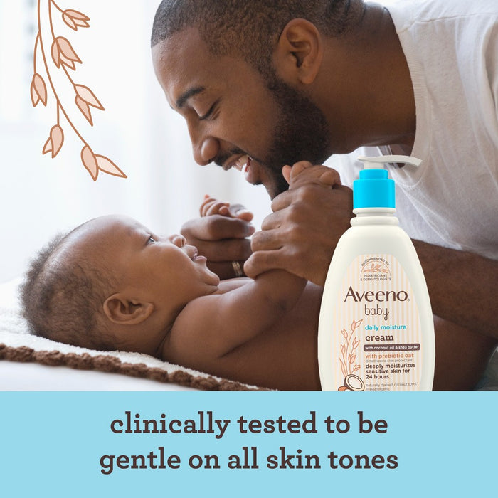 Aveeno Baby Daily Moisturizing Cream with Prebiotic Oat & Shea Butter - Gentle Coconut Scent - 12oz