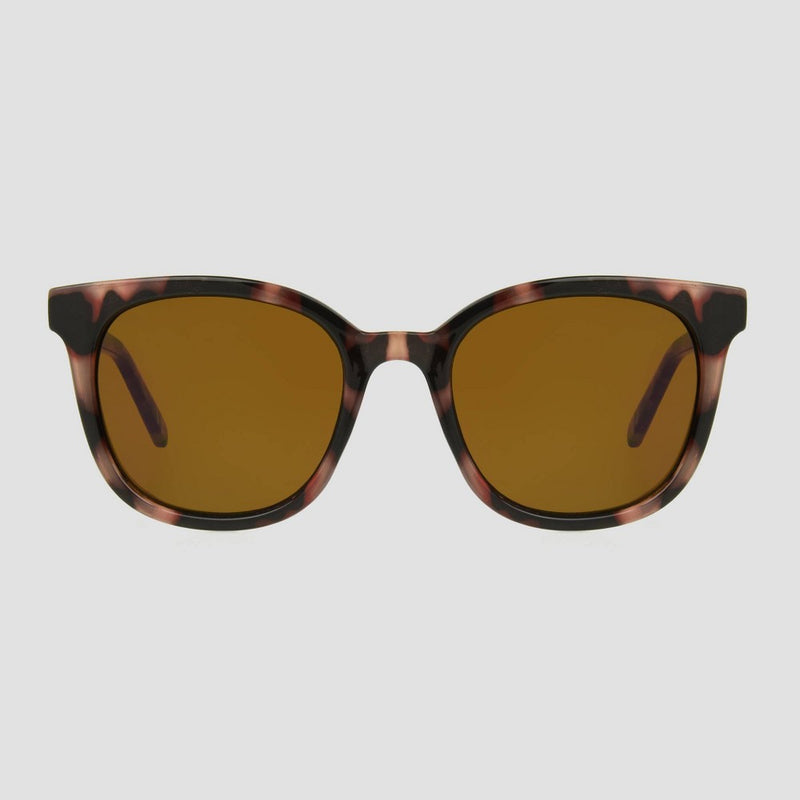 Women's Tortoise Shell Print Crystal Plastic Square Sunglasses - Universal Thread Brown
