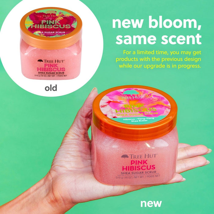 Tree Hut Pink Hibiscus Shea Sugar Body Scrub - 18oz