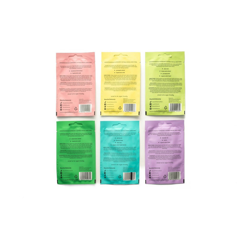 Que Bella Relax & Unwind Face Mask Set - 6pc