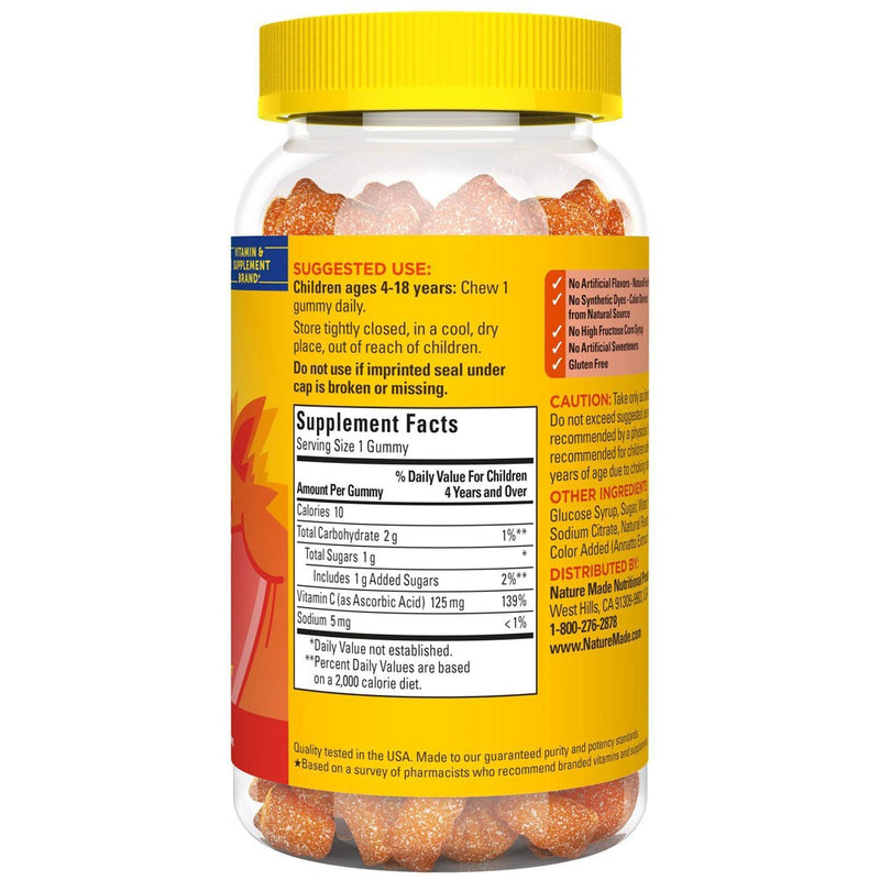 Nature Made Kids First Vitamin C Gummies for Immune Support - Tangerine - 110ct