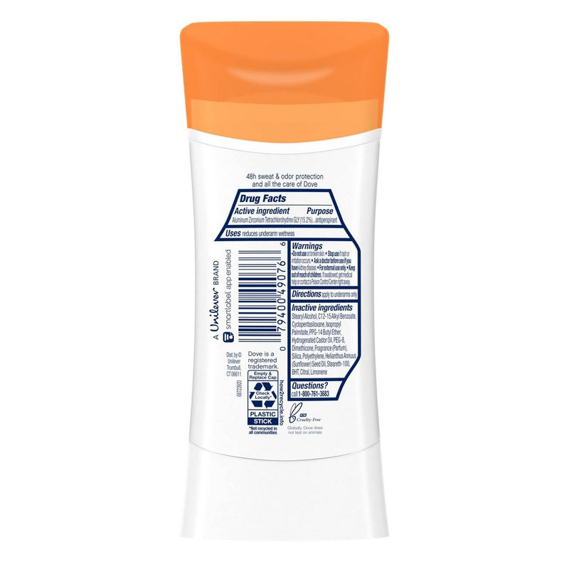 Dove Beauty Teens Mango Sunshine 48 Hour Antiperspirant & Deodorant - 2.6oz