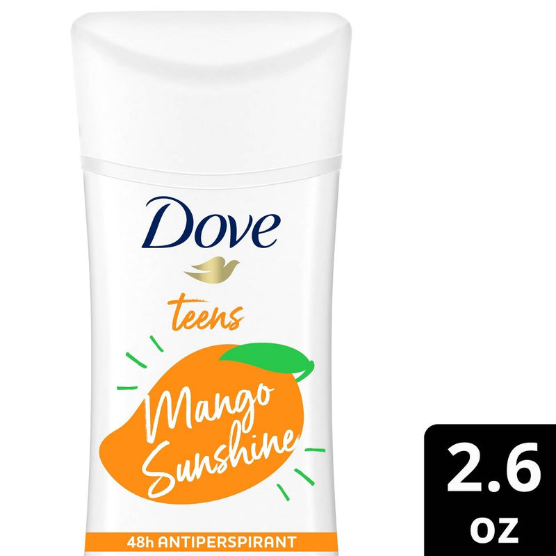 Dove Beauty Teens Mango Sunshine 48 Hour Antiperspirant & Deodorant - 2.6oz