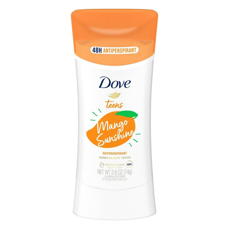 Dove Beauty Teens Mango Sunshine 48 Hour Antiperspirant & Deodorant - 2.6oz