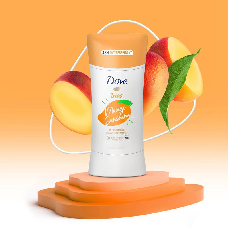Dove Beauty Teens Mango Sunshine 48 Hour Antiperspirant & Deodorant - 2.6oz