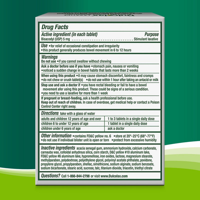 Dulcolax Gentle and Predictable Overnight Relief Laxative Tablets - 25ct