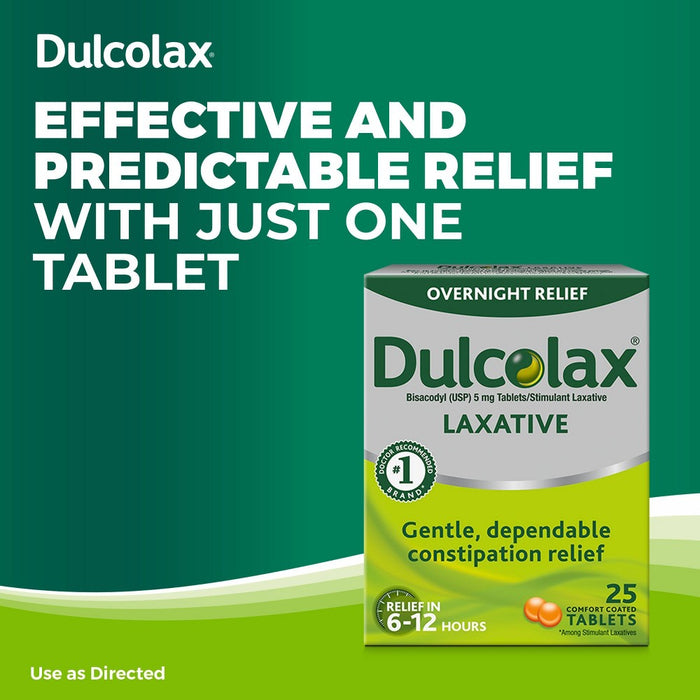 Dulcolax Gentle and Predictable Overnight Relief Laxative Tablets - 25ct