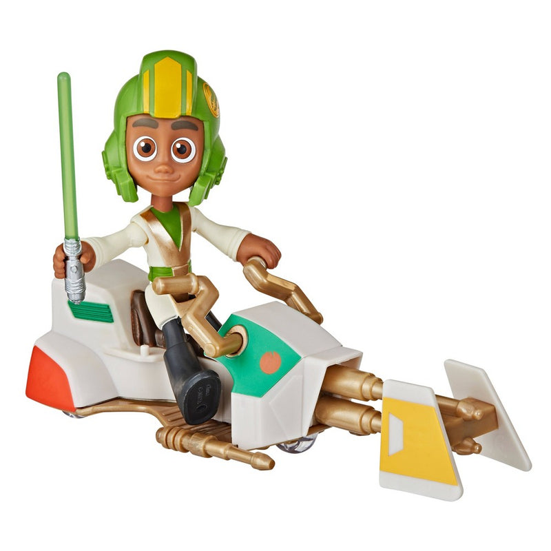 Star Wars Young Jedi Adventures Kai Brightstar and Speeder Bike Vehicle Set