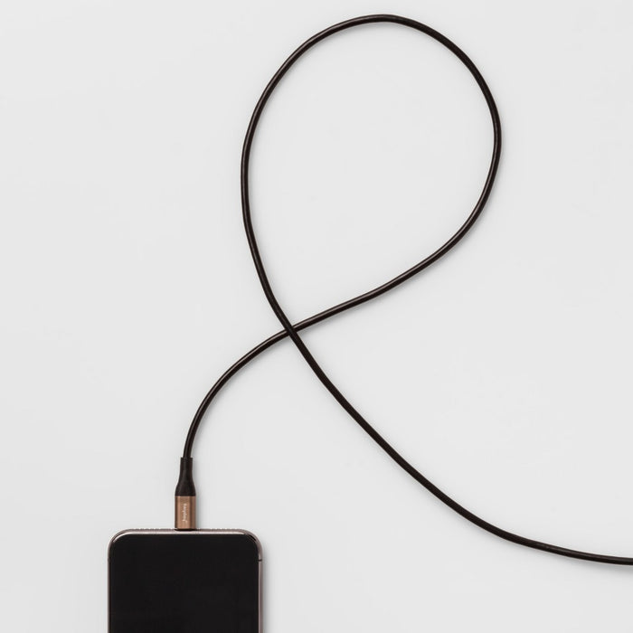 4' Lightning to USB-A Round Cable - heyday Black/Gold