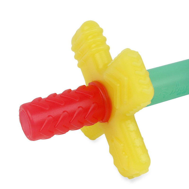 Itzy Ritzy Teensy Tubes Rattle and Teether - Blue and Red