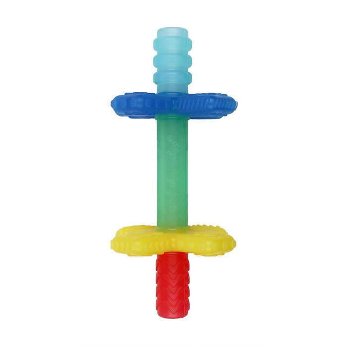 Itzy Ritzy Teensy Tubes Rattle and Teether - Blue and Red