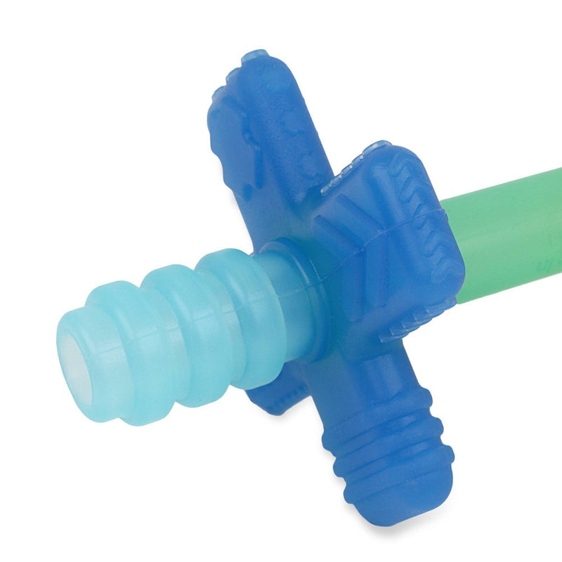 Itzy Ritzy Teensy Tubes Rattle and Teether - Blue and Red