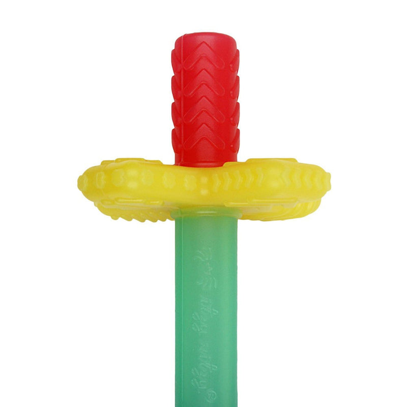 Itzy Ritzy Teensy Tubes Rattle and Teether - Blue and Red