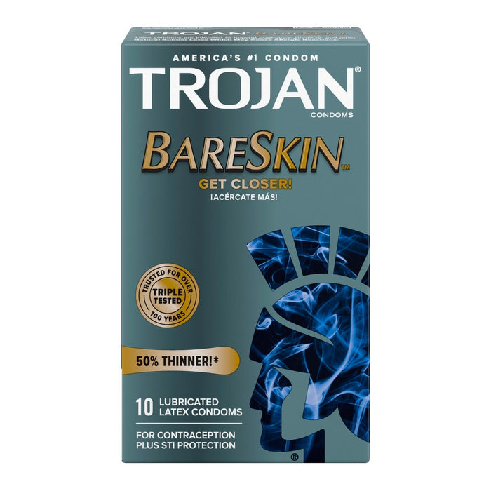 Trojan Bareskin Lubricated Condoms - 10ct