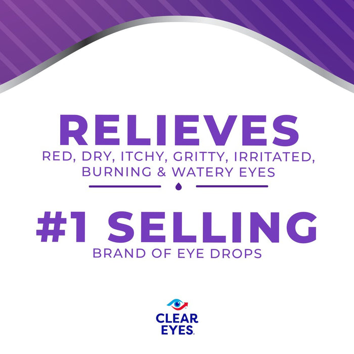 Clear Eyes Complete 7 Symptom Relief Eye Drops, Multi-Symptom Relief - 0.5 fl oz