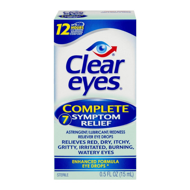Clear Eyes Complete 7 Symptom Relief Eye Drops, Multi-Symptom Relief - 0.5 fl oz
