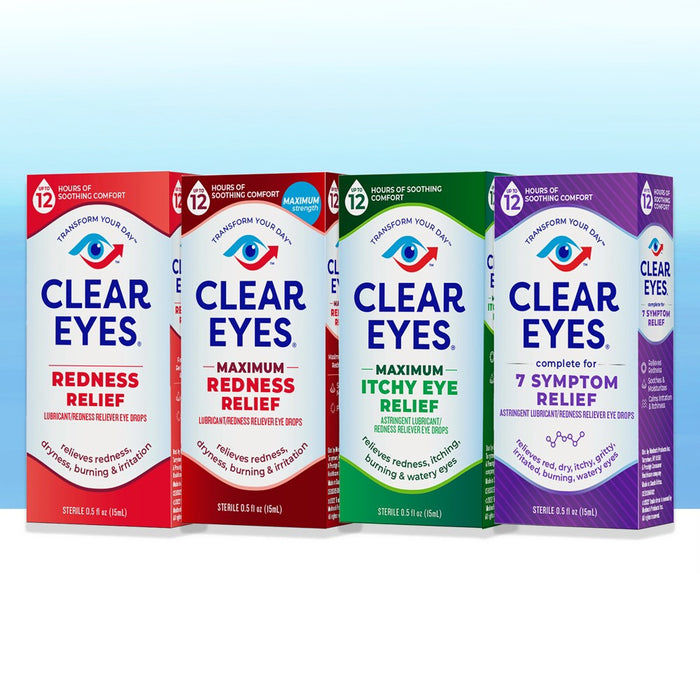 Clear Eyes Complete 7 Symptom Relief Eye Drops, Multi-Symptom Relief - 0.5 fl oz