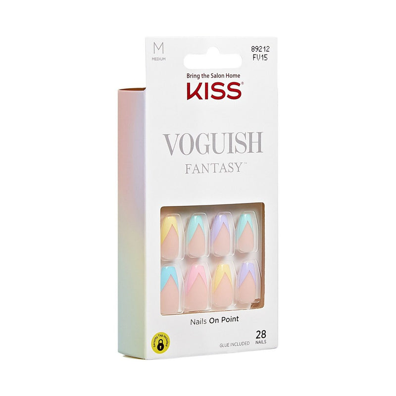 KISS Products Voguish Fantasy Medium Coffin Ready-To-Wear Fake Nails - Candies - 33ct